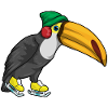 Toucan patins à glace