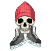 Skull Ice Skating Skates