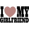 I Love my Girlfriend Partnerschaftsmotiv