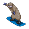 Otter Snowboarder Snowboard