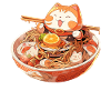 Anime Manga Kawaii Cat Mange des nouilles Ramen
