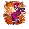 Creepy Halloween Gift Bat Witch