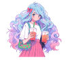 Anime and Boba Bubble Tea