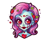 Zombie Kawaii Fille Halloween