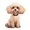 Cute Poodle, Dogs Illustration - Poodle