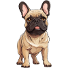 English/French Bulldog Illustration