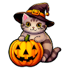 Un chat d’Halloween mignon