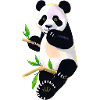 Cute panda on tree