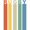 Retro-Rugby-Band mit vertikalen Farben