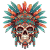 Aztec Skull 001