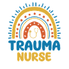Trauma Nurse Boho Rainbow Design