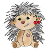 Igel mit Kirschen