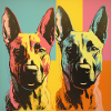 Belgischer Schäferhund POP ART 2