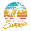 Hallo Sommer Retro Strandurlaub