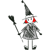 stylized witch design