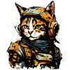 Aquarelle Space Pilots Cat
