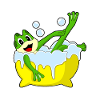 Frog Bathing Bathtub
