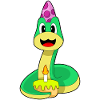 Snake Birthday Candle Cake