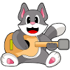 Cat Musician Guitar Music