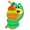 Snake waffle ice cream