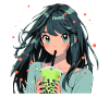 Anime and Boba Bubble Tea