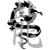 Dragon5 Black Kanji Dragon