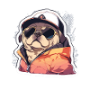 Mops Mops Hund Mops Sonnenbrille Mops Geschenk
