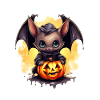 Halloween Pumpkin Bat