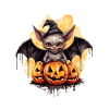Halloween Kürbis Fledermaus