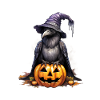 Halloween Pumpkin Raven