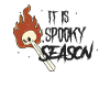 Saison effrayante: Burning Halloween Skull