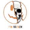 Gruseliges Halloween-Design: "I'm Broken" Skull