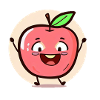 Fröhlicher Apfel
