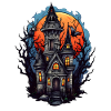 Creepy haunted house