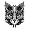 Cat Portrait Head