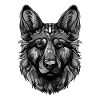 German Shepherd Dog Portrait