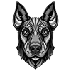 Doberman Dog Portrait