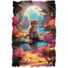 Cute cat tropical
