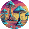Psychedelic Mushroom Tree Valley
