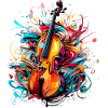 Violin Graffiti Style
