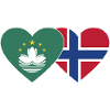 Macau Norway Flag Heart