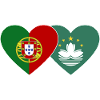 Portugal Macau Flag Heart