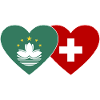 Macau Switzerland Flag Heart