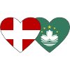 Denmark Macau Flag Heart