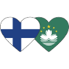 Finland Macau Flag Heart