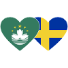 Macau Sweden flag heart