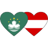 Macau Austria Flag Heart