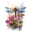 Libellule comme aquarelle