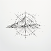 one line drawing Kompass