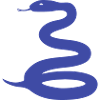 Trigonocephalic blue snake